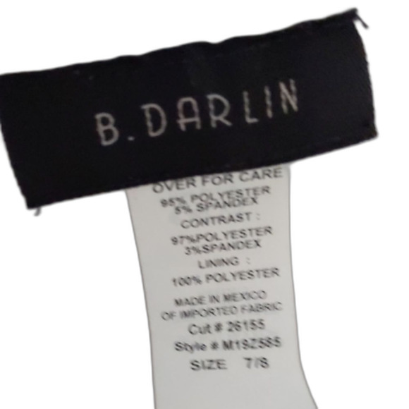 Women's B. Darlin Black and White Zebra Print one shoulder Formal Prom Dress 7/8 - Picture 3 of 6